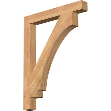 Ekena Millwork Imperial Block Smooth Bracket, Western Red Cedar, 3 1/2"W x 30"D x 38"H BKT04X30X38IMP05SWR